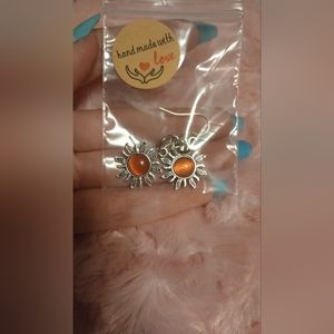 Hand made sun earrings